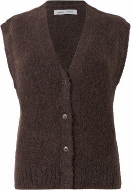 Samsøe Samsøe Pletená vesta 'Sajeanne'  tmavohnedá