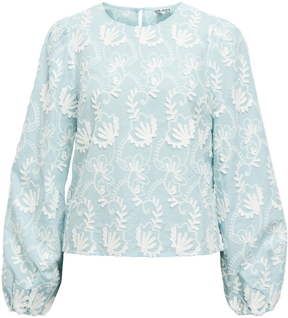 OBJECT Blúzka 'OBJMya'  pastelovo modrá / biela