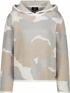 monari Sveter  brokátová / svetlosivá / šedobiela