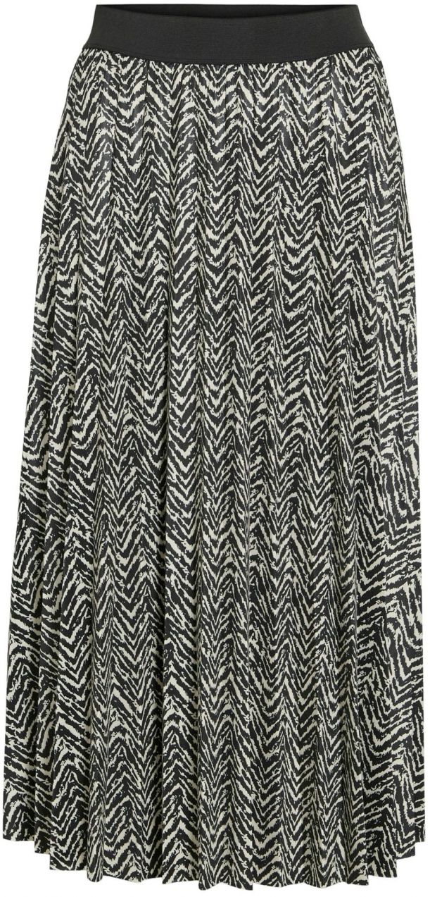 VILA Sukňa 'VINITBAN'  béžová / čierna