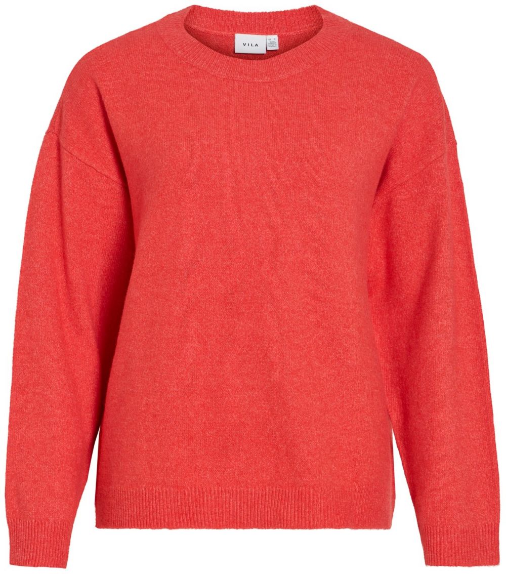 VILA Sveter 'VILIGA'  červená melírovaná