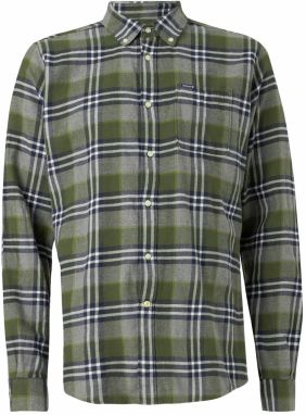Barbour Košeľa 'Fallbay'  tmavomodrá / sivá melírovaná / kiwi / biela