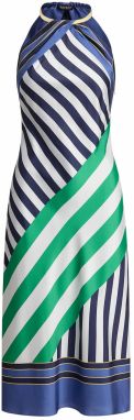 Lauren Ralph Lauren Kokteilové šaty 'LUXE'  námornícka modrá / kráľovská modrá / zelená / biela