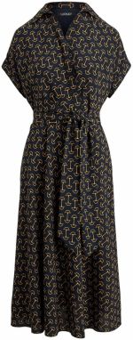Lauren Ralph Lauren Košeľové šaty  námornícka modrá / šafránová