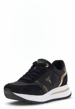 GUESS Nízke tenisky 'EAGAR'  hnedá / zlatá / čierna