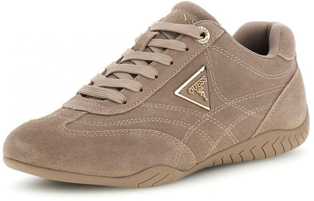 GUESS Nízke tenisky 'GABIEY'  tmavobéžová / zlatá