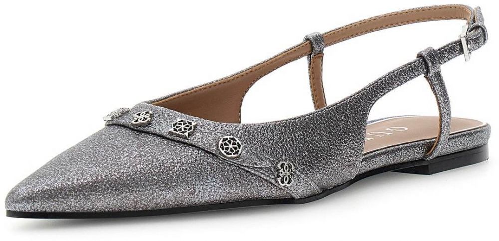 GUESS Baleríny s ramienkom 'DORLEE3'  striebornosivá