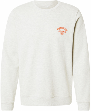 WRANGLER Mikina  béžová melírovaná / tmavooranžová
