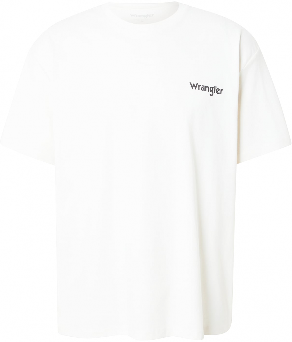 WRANGLER Tričko  tmavožltá / tmavooranžová / čierna / šedobiela