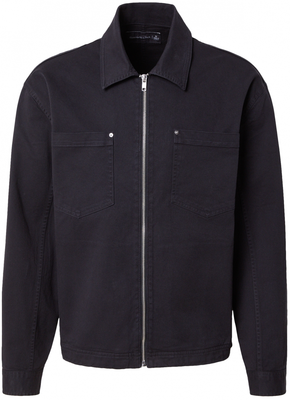 Abercrombie & Fitch Prechodná bunda  čierny denim