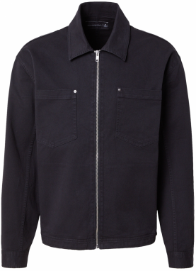 Abercrombie & Fitch Prechodná bunda  čierny denim