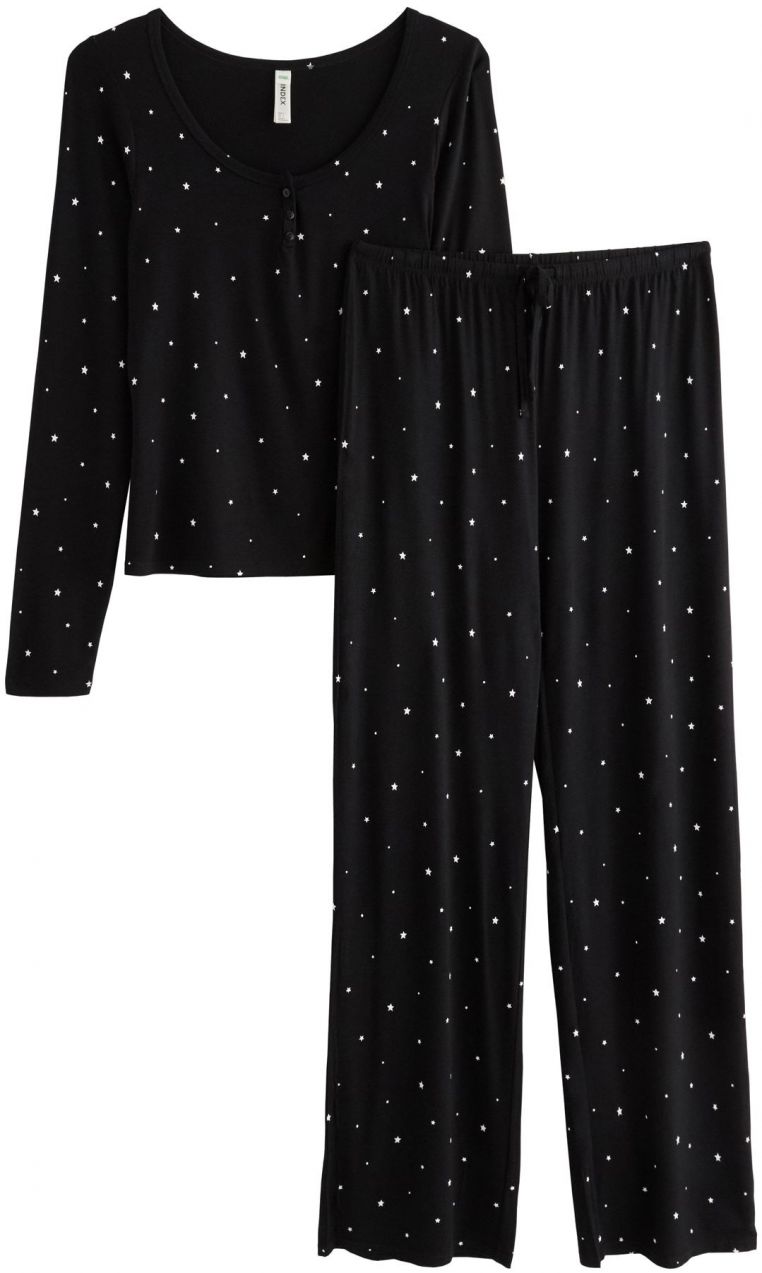 Lindex Pyžamo  čierna / biela