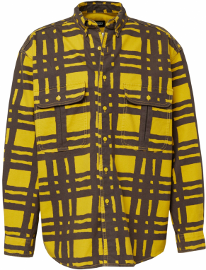 Levi's Skateboarding Košeľa 'Skate L/S Woven'  hnedá / žltá