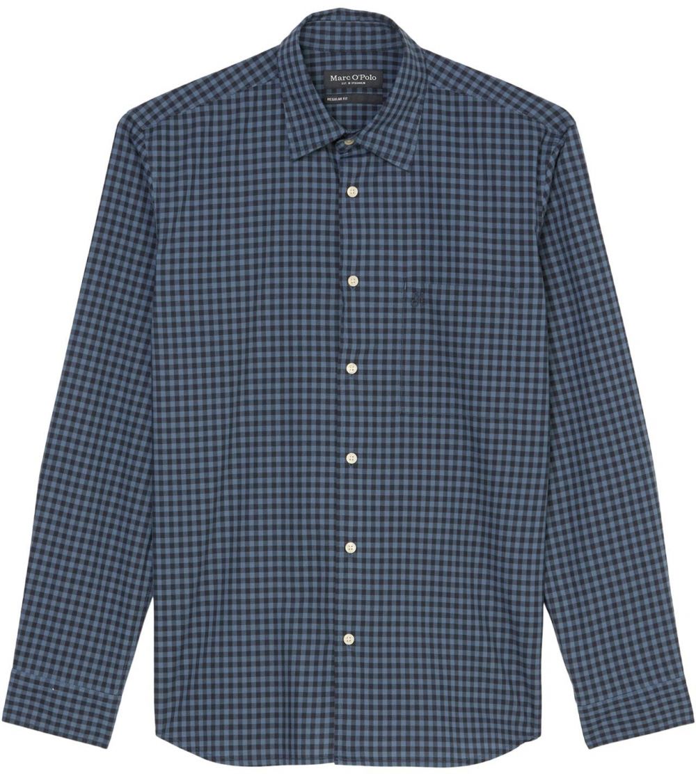Marc O'Polo Košeľa  tmavomodrá / modrosivá