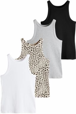 The Set Top  béžová / sivá melírovaná / čierna / biela