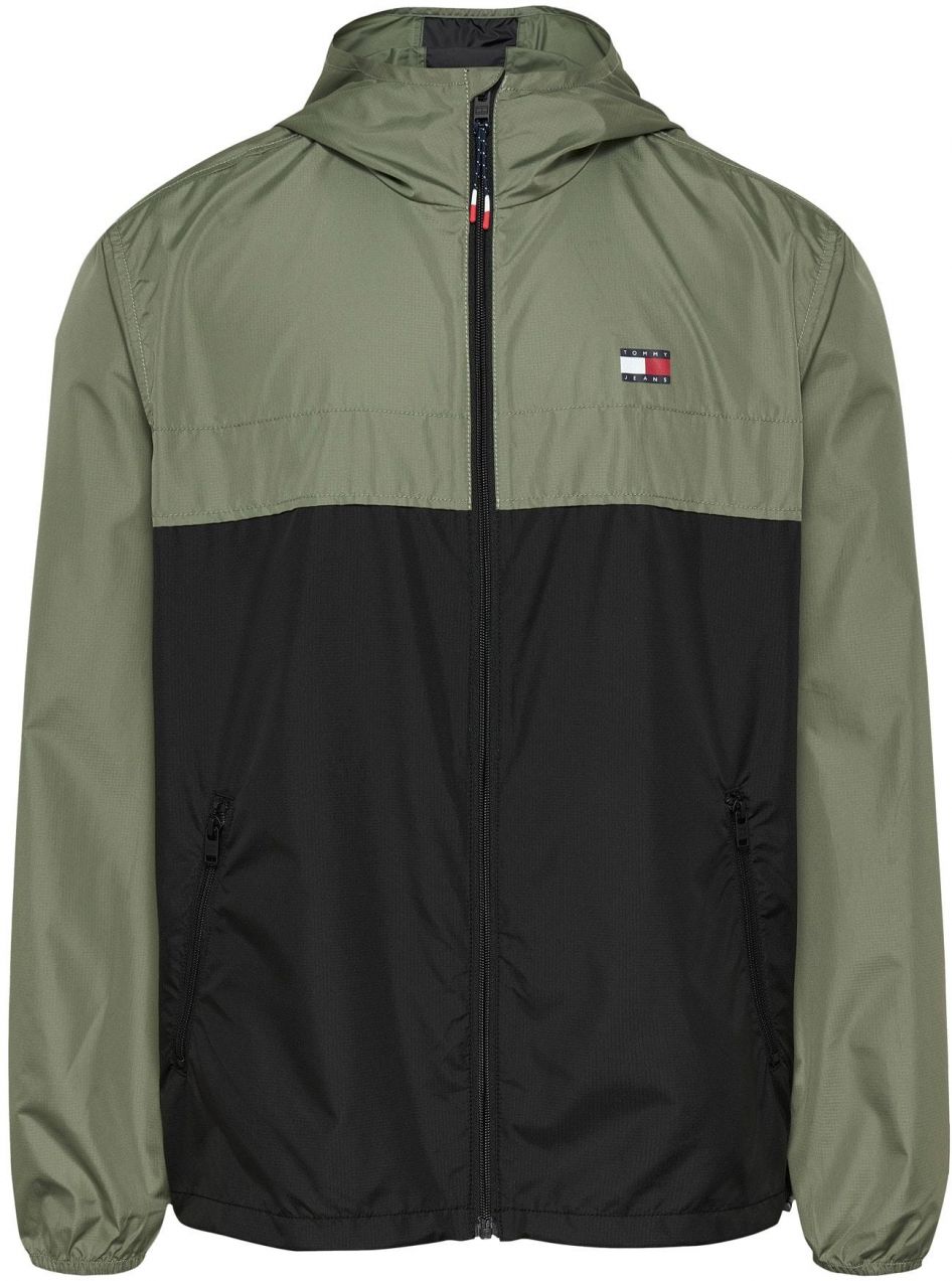 Tommy Jeans Prechodná bunda 'CHICAGO'  kaki / čierna