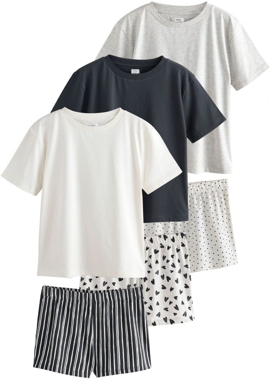 Next Kraťasy  námornícka modrá / sivá melírovaná / biela