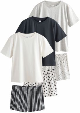 Next Kraťasy  námornícka modrá / sivá melírovaná / biela