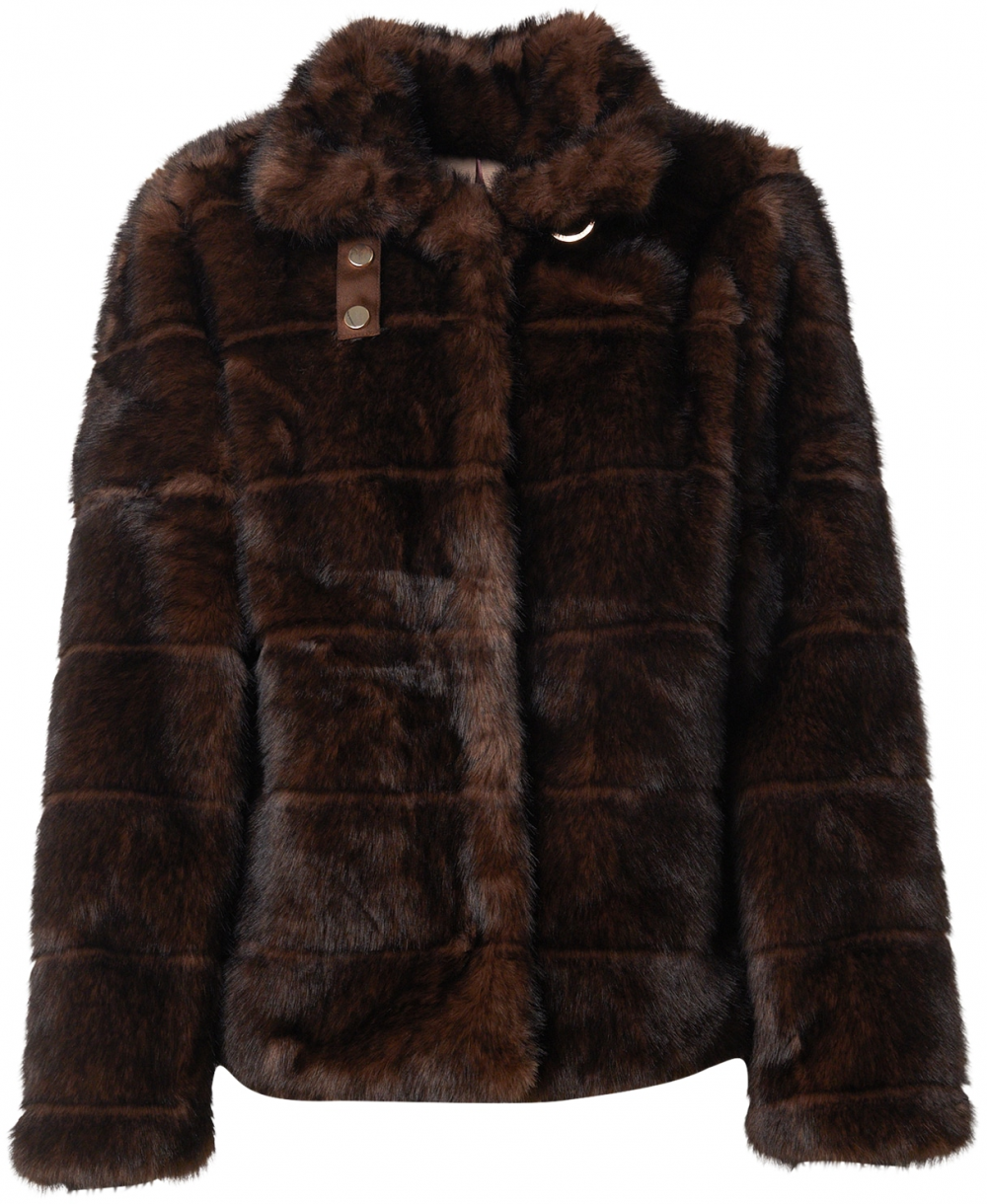 NÜMPH Prechodná bunda 'Windall'  tmavohnedá