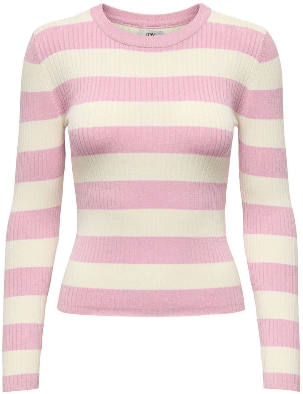 JDY Sveter 'JDYPLUM'  ružová / biela