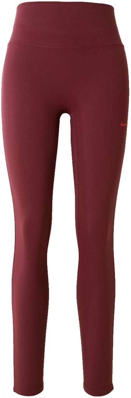 NIKE Športové nohavice 'One'  bordová / oranžovo červená