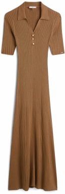 TOMMY HILFIGER Pletené šaty  svetlohnedá