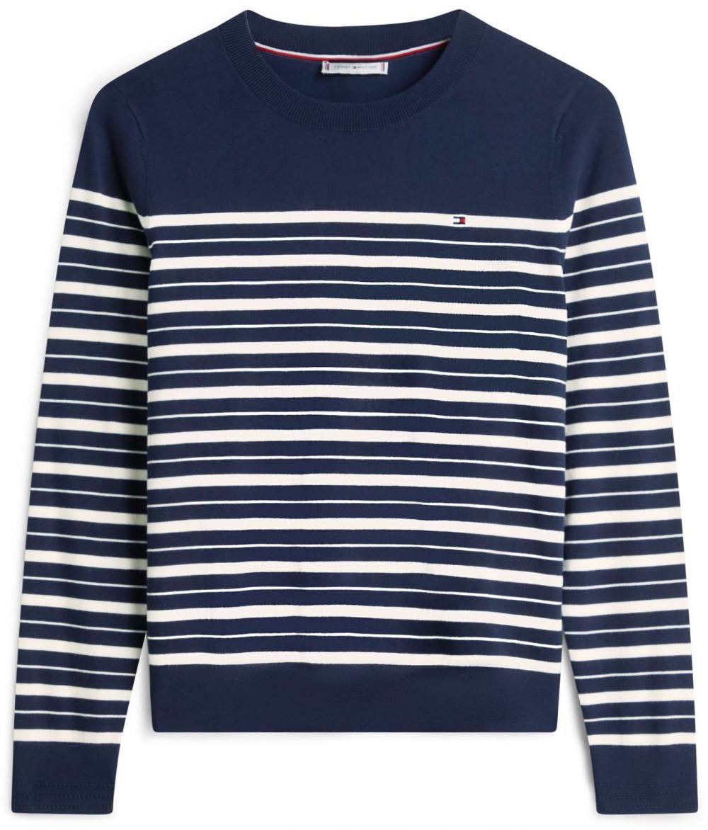 TOMMY HILFIGER Sveter  námornícka modrá / biela