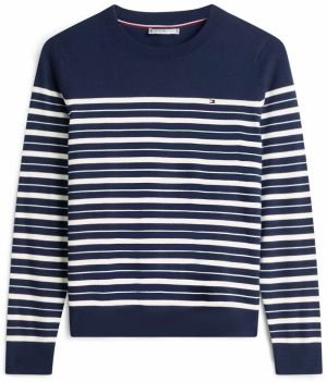 TOMMY HILFIGER Sveter  námornícka modrá / biela