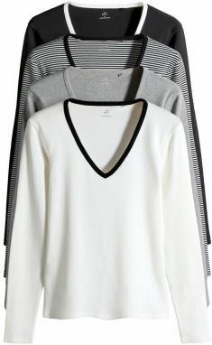 The Set Tričko  sivá / čierna / biela