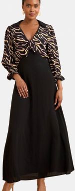 love & roses Šaty  hnedá / fialová / čierna / biela