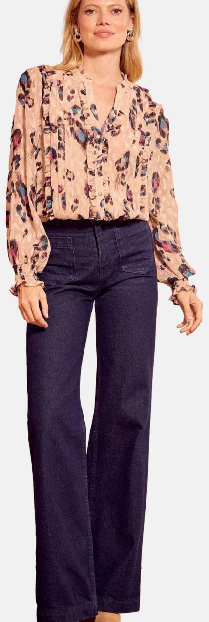 love & roses Blúzka  béžová / zafírová / čokoládová / malinová