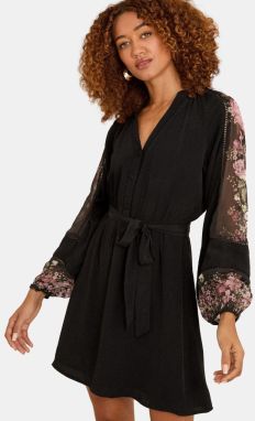 love & roses Šaty  zelená / ružová / staroružová / čierna