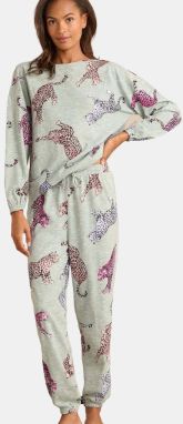 love & roses Pyžamo  sivá / rosé / svetloružová / čierna