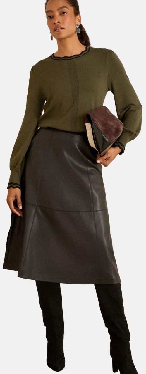 love & roses Sveter  olivová / čierna