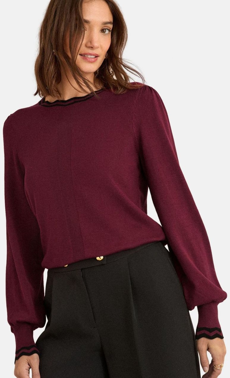 love & roses Sveter  farba lesného ovocia