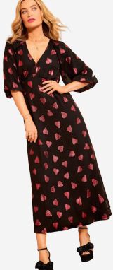 love & roses Šaty  purpurová / čierna