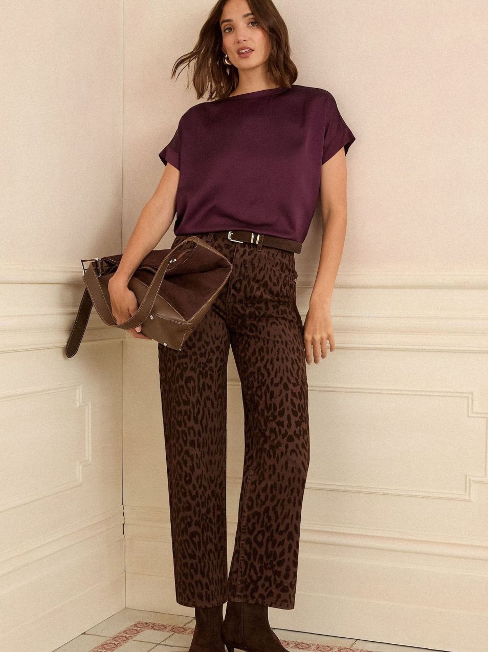 love & roses Tričko  burgundská