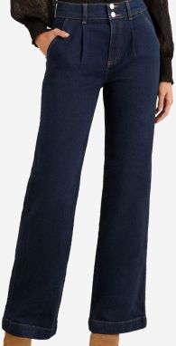 love & roses Plisované rifle  tmavomodrá