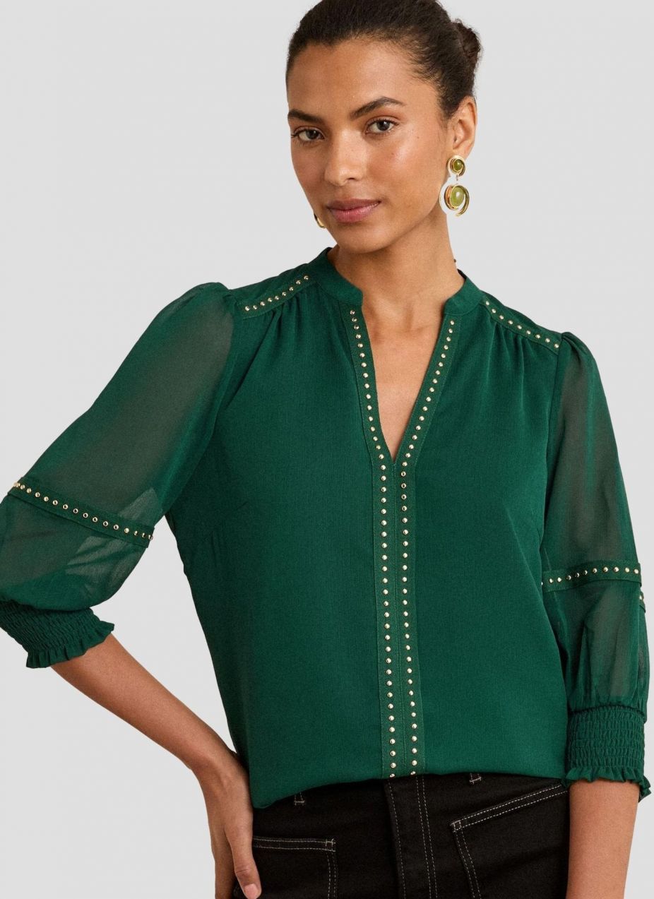 love & roses Blúzka  smaragdová