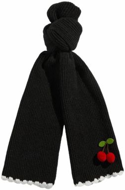 love & roses Šál  zelená / červená / čierna / biela