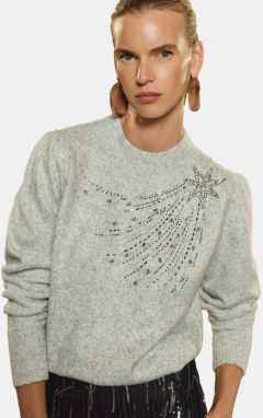 love & roses Sveter  sivá / strieborná