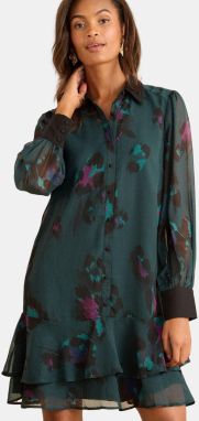 love & roses Košeľové šaty  tyrkysová / jedľová / tmavoružová / čierna