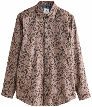 Next Košeľa  gaštanová / kapučíno