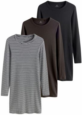 The Set Šaty  čokoládová / čierna / biela