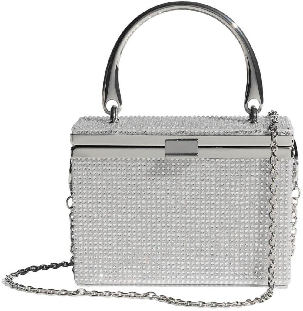 Lipsy Listová kabelka  strieborná