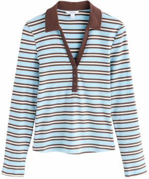 Next Tričko  modrá / hnedá