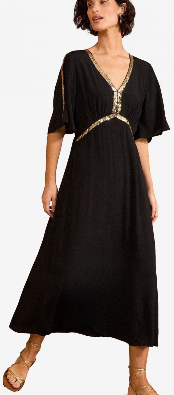 love & roses Šaty  zlatá / čierna