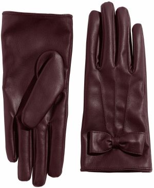 love & roses Prstové rukavice  burgundská
