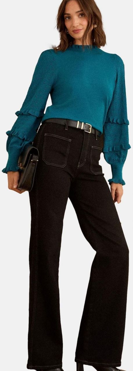 love & roses Sveter  modrozelená