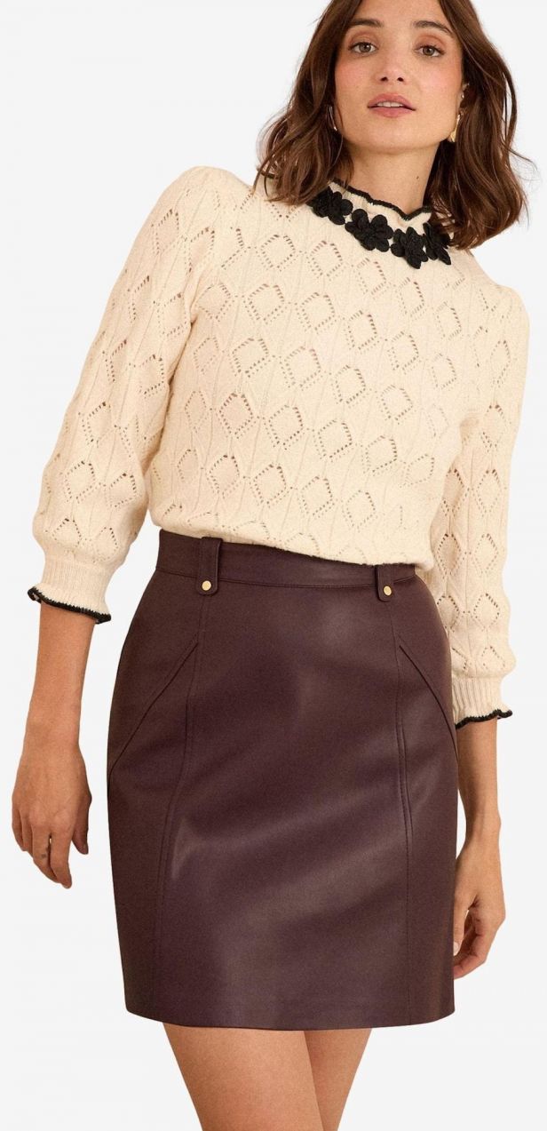 love & roses Sukňa  burgundská